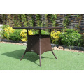 Vente chaude de 4 chaises et table pour ensembles à manger PE Poly Rattan Wicker Outdoor Garden Furniture